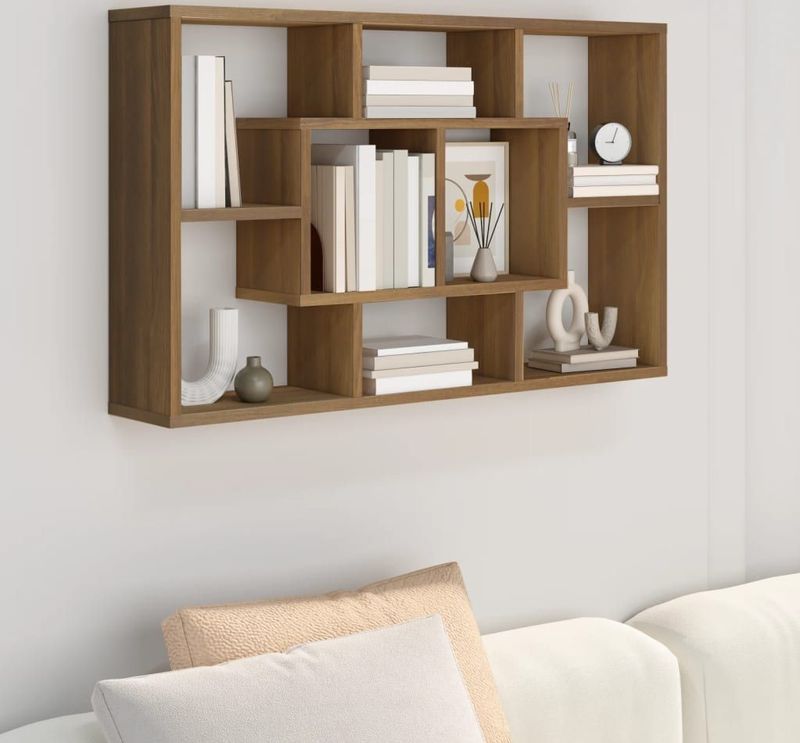 vidaXL Wandregal Braun Eichen-Optik 85x16x52,5 cm Holzwerkstoff