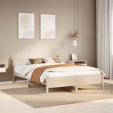 vidaXL Massivholzbett ohne Matratze 150x200 cm Kiefernholz