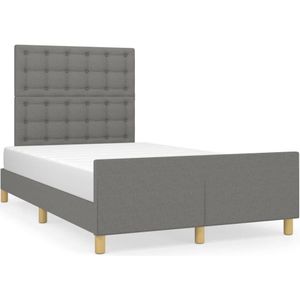 vidaXL Bettgestell ohne Matratze Dunkelgrau 120x190 cm Stoff