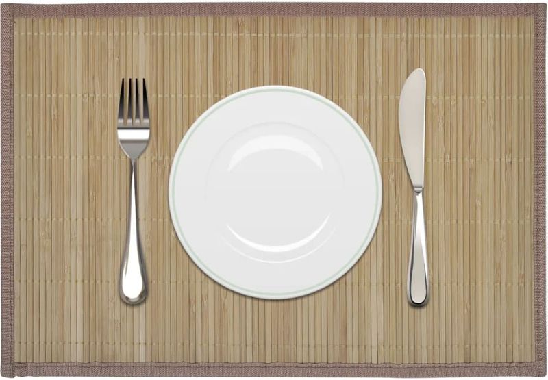 vidaXL 6 Bambus-Platzdeckchen 30 x 45 cm Braun
