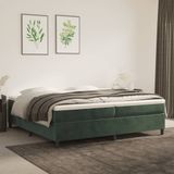 vidaXL Bettgestell ohne Matratze Dunkelgrün 200x200 cm Samt