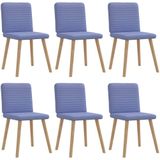 vidaXL Esszimmerstühle 6 Stk. Jeansblau Stoff