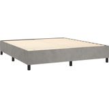 vidaXL Bettgestell ohne Matratze Hellgrau 200x200 cm Samt