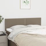 vidaXL Kopfteile 2 Stk. Taupe 72x5x78/88 cm Stoff