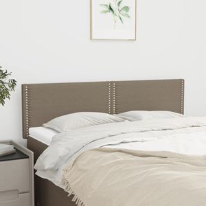 vidaXL Kopfteile 2 Stk. Taupe 72x5x78/88 cm Stoff