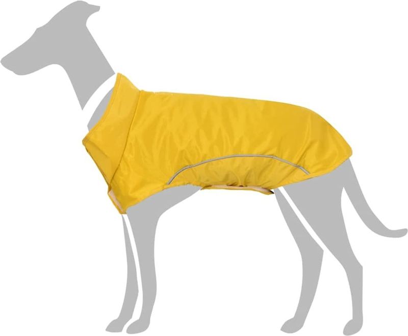 vidaXL Hunde Regenmantel mit Reflexstreifen Polyester Gelb XS