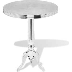 vidaXL Beistelltisch Rund Aluminium Silbern