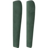 vidaXL Kopfteil mit Ohren Dunkelgrün 83x23x118/128 cm Samt