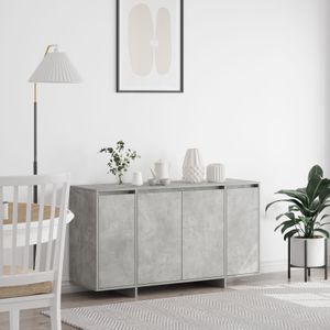 vidaXL Beton Grau Sideboard Beton grau Holzwerkstoff 135 x 41 x 75 cm