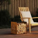 vidaXL Brennholzregal 40x40x40 cm Wetterfester Stahl