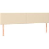 vidaXL Kopfteile 2 Stk. Creme 100x5x78/88 cm Stoff
