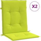 vidaXL Gartenstuhlauflagen für Niedriglehner 2Stk Knallgrün 100x50x3cm