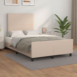 vidaXL Bettgestell ohne Matratze Cappuccino-Braun 120x190cm Kunstleder