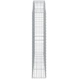 vidaXL Gabione mit Hochbogen 200x30x140/160 cm Verzinktes Eisen