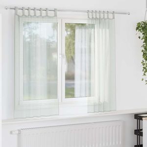 vidaXL Voile Vorhänge mit Schlaufen 2 Stk. Hellgrau 140x175 cm
