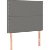 vidaXL LED Kopfteil Dunkelgrau 100x5x118/128 cm Stoff