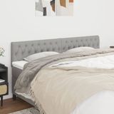 vidaXL Kopfteile 2 Stk. Hellgrau 90x7x78/88 cm Stoff