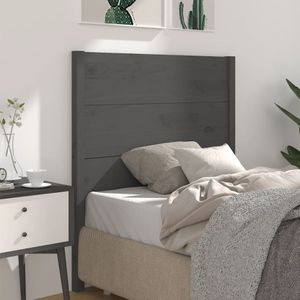 vidaXL Kopfteil Grau 96x4x100 cm Massivholz Kiefer