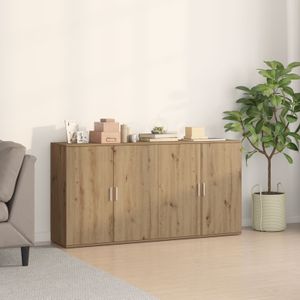 vidaXL Sideboards 2 Stück Artisan Eiche 79x38x80 cm Ingenieurholz