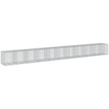 vidaXL Gabione mit Deckel 1050x100x100 cm Verzinktes Eisen