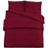 vidaXL Bettwäsche-Set Bordeauxrot 200x200 cm Leichte Mikrofaser