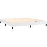 vidaXL Bettgestell Weiß 160x200 cm Kunstleder