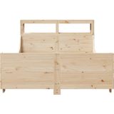 vidaXL Massivholzbett ohne Matratze 135x190 cm Kiefernholz