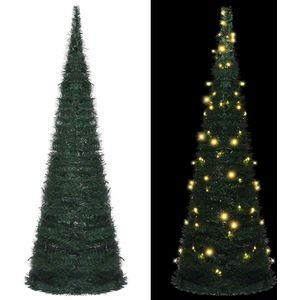 vidaXL Künstlicher Pop-Up-Weihnachtsbaum mit Beleuchtung Grün 180 cm