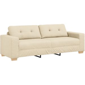 vidaXL 3-Sitzer Sofa Creme 180 cm aus Stoff