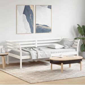 vidaXL Tagesbett ohne Matratze Weiß 90x200 cm Massivholz Kiefer