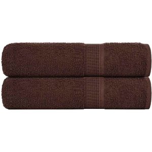 vidaXL Duschtücher 2 Stk. Braun 70x140 cm 360 g/m² 100% Baumwolle