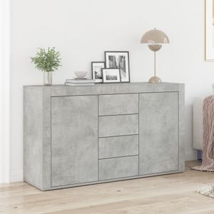 vidaXL Sideboard Grau-Beton Holzwerkstoff 120 x 36 x 69 cm Stauraum