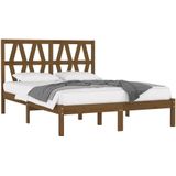 vidaXL Massivholzbett Honigbraun Kiefer 200x200 cm