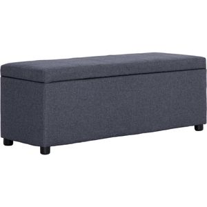 vidaXL Bank mit Staufach 116 cm Dunkelgrau Polyester