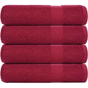 vidaXL Handtücher 4 Stk. Bordeauxrot 50x100 cm 360 g/m² 100% Baumwolle