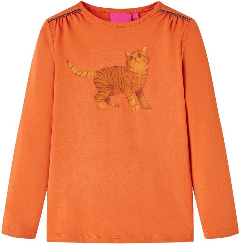 vidaXL Kinder-Langarmshirt Dunkelorange 92