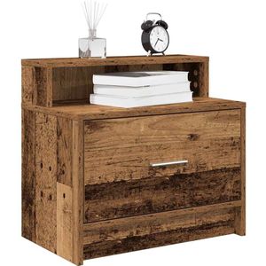 vidaXL Nachttisch mit Schublade Altholz-Optik 51x31x47 cm