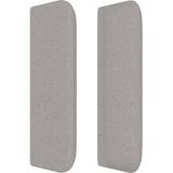 vidaXL Kopfteil mit Ohren Hellgrau 103x16x78/88 cm Stoff