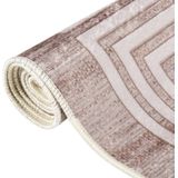 vidaXL Teppich Waschbar Beige 160x230 cm Rutschfest