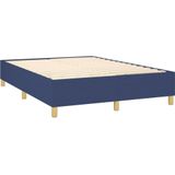 vidaXL Bettgestell ohne Matratze Blau 140x190 cm Stoff