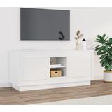 vidaXL TV-Schrank Hochglanz-Weiß 102x35x45 cm Holzwerkstoff