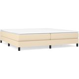 vidaXL Boxspringbett mit Matratze Creme 200x200 cm Stoff