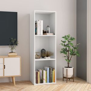 vidaXL Bücherregal/TV-Schrank Weiß 36x30x114 cm Holzwerkstoff
