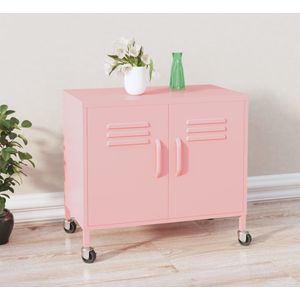 vidaXL Lagerschrank Rosa 60x35x56 cm Stahl