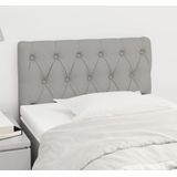 vidaXL Kopfteil Hellgrau 80x7x78/88 cm Stoff