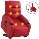 vidaXL Massagesessel mit Aufstehhilfe Rot Kunstleder