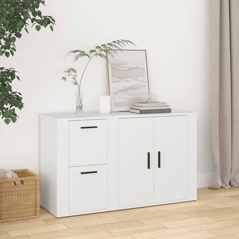 vidaXL Sideboard Weiß 100x33x59,5 cm Holzwerkstoff