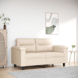 vidaXL 2-Sitzer-Sofa Beige 120 cm Mikrofasergewebe