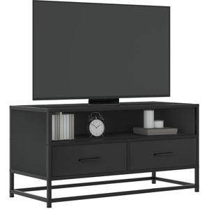 vidaXL TV-Schrank Schwarz 80x34,5x40 cm Holzwerkstoff und Metall