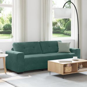 vidaXL 3-Sitzer Sofa Dunkelgrün 180 cm aus Samt
